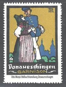 German poster stamp cinderella reklamemarken military bookstore Donaueschingen - Picture 1 of 2