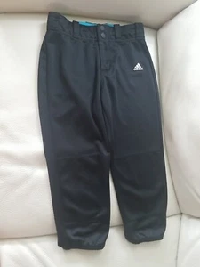 Adidas Aeroready boys medium Baseball Pants Closed Bottom black knickers - Picture 1 of 7