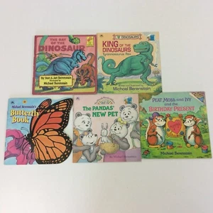 Berenstain Bears Michael Vintage Dinosaur Panda 5 Picture Book Lot - Imagen 1 de 4