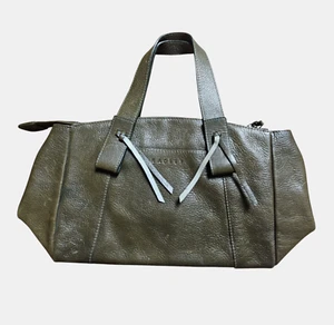 Radley London Leather Handbag Satchel Dog Hangtag Charm Olive Green Quiet Luxury - Picture 1 of 9