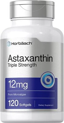 Astaxanthin 12mg Softgels | 120 Count | Triple Strength | by Horbaach - Image 1 of 4
