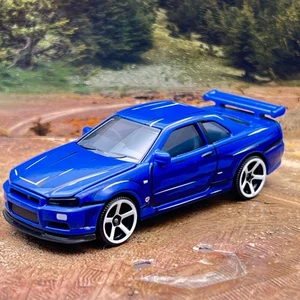 Majorette Nissan Skyline GT-R R34 Blue 2024 1:59 Loose Diecast Car - Picture 1 of 7