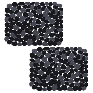 Bligli Tappetino Lavello in Ciottoli per Lavelli in Acciaio Inox/Ceramica, Confezione da 2 Lavelli in PVC Pro... - Foto 1 di 7