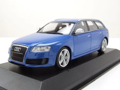 Audi RS6 Avant Kombi 2007 Blu Metallizzato Modellino 1:43 Maxichamps - Immagine 1 di 4