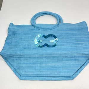 Escada Island �� Kiss Damen hellblaue Tragetasche Einheitsgröße Strandtasche �� - Bild 1 von 7