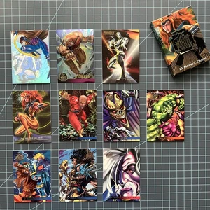 1995 Flair Marvel Annual 10-Card Set Chromium 11, Holoblast 12, Powerblast 2 & 7 - Picture 1 of 12