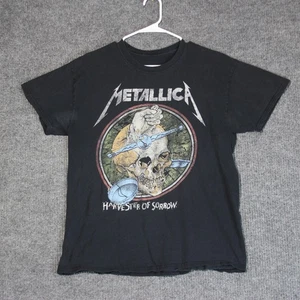 Metallica T Shirt Mens Large Black Band Tee Harvester of Sorrow Y2K Rock - Picture 1 of 7