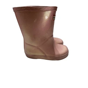 Botas de lluvia Hunter Kids rosa brillante talla 8 - Imagen 1 de 7