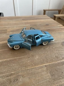 1992 Franklin Mint 1/24 Diecast 1948 Tucker 4 Door Blue FREE SHIPPING - Picture 1 of 17