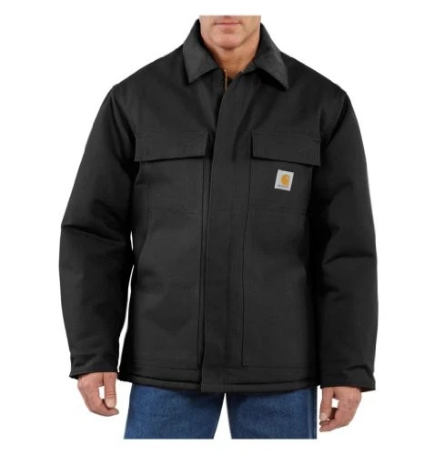 Carhartt Mens Arctic Quilt Lined Duck Traditional Coat C003 Black Size 56