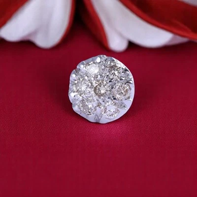 Deslumbrante tachuela nariz diamantes naturales corte brillante redondo oro amarillo de 18 quilates 0,18 TCW Foto 1 de 4