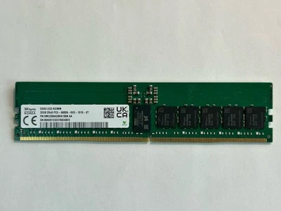 Hynix HMCG88AGBRA190N 32GB 2Rx8 PC5-5600B DDR5 EC8 REG RDIMM SERVER RAM - Image 1 of 4