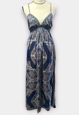 Maxi Vestido Fire Los Angeles Mujer XS Estampado Geométrico Playa Verano Boho Vacay Foto 1 de 4