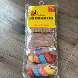 NEW Happy Feet Original Foot Alignment Socks Size Large Women 10-13 Men 9-13 - Picture 1 of 5
