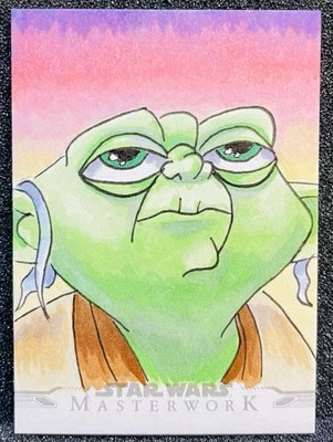 2021 Topps Star Wars Masterwork Master Yoda Sketch by Monette!!! 🔥🔥🔥 - Image 1 of 2