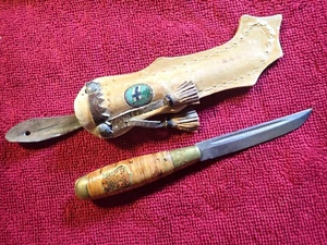 VERY NICE SMALLER VINTAGE KNIFE PUUKKO IISAKKI JÄRVENPÄÄ KAUHAVA FINLAND FINNISH - Picture 1 of 9