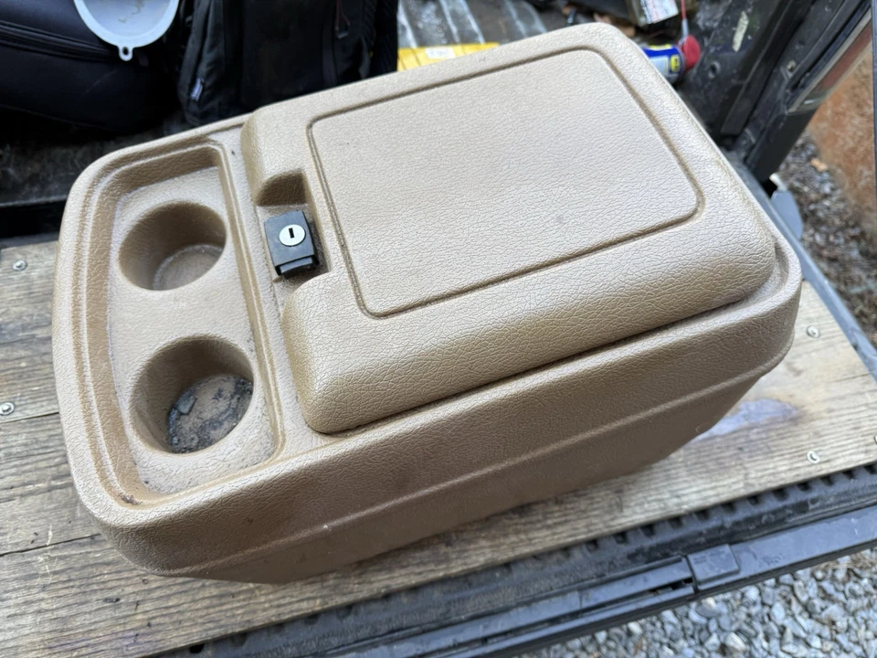 80-91 Tan Center Console F150 F250 F350 Bronco - Image 1 of 3