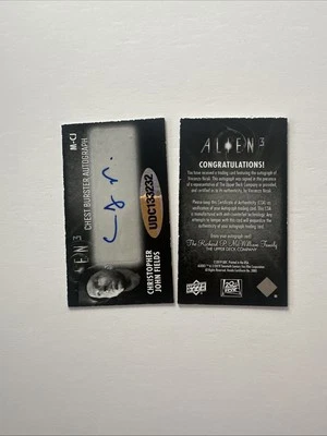 Alien 3 Upper Deck MINI Auto Christopher John Fields Chest Burster ERROR 🔥 - Image 1 of 4