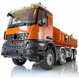 LESU 1/14 Hydraulic RC Dumper 8*8 Truck Roll On/Off Tipper Painted W/ LED Sound - Picture 1 of 12
