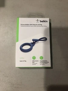 Belkin Secure Holder with Strap for Apple AirTag Blue New Factory Sealed - Picture 1 of 2