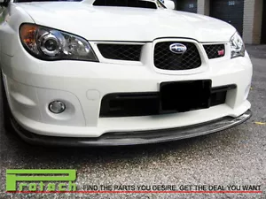 STI TYPE CARBON FIBER FRONT BUMPER LIP FOR 06-07 SUBARU IMPREZA WRX / STI GDF - Foto 1 di 3