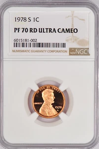 1978 S Lincoln Cent Proof NGC PF 70 ULTRA CAMEO PR70DCAM Top Pop Coin 11C - Picture 1 of 2