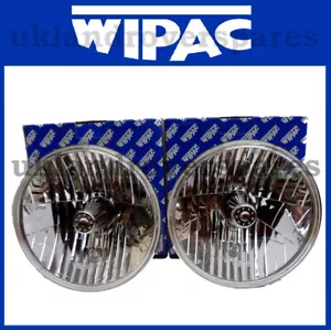 LAND ROVER DEFENDER FIRE & ICE CRYSTAL CLEAR HEADLIGHTS WITH BULB SHIELD , OEM - Picture 1 of 3