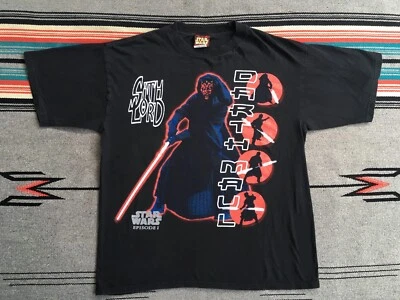 Camiseta Vintage Anos 90 Star Wars Sith Lord Darth Maul Episódio I - GRANDE 21,5x27 - Imagem 1 de 4