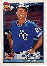 1991 O-Pee-Chee Baseball Card #371 Jeff Montgomery