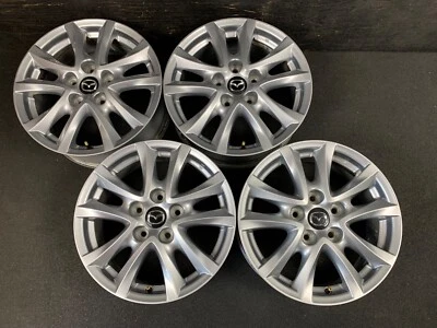 (4) Mazda 3 (2014-2016) Original Silver Wheels Rims + Caps 16" Hol.64961 Foto 1 de 4