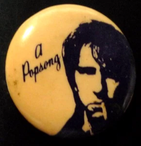 RARE Vintage 1980 WRECKLESS ERIC promo pin A Popsong button Stiff Records badge - Picture 1 of 2