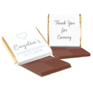Personalised Baptism Christening Chocolate Favours Neapolitan Squares Gifts - Picture 1 of 14