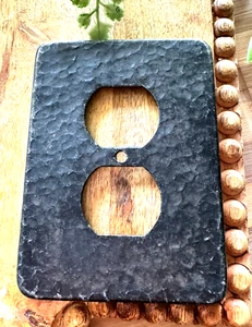 Eisen Metall Steckdose Platte Stecker Wandabdeckung Alt Welt Toskanisch Spanisch Verziert Handwerker - Bild 1 von 7