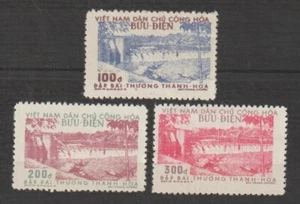 1956-1958 Nordvietnam Briefmarken Bai Thuong Dam Scott # 47-49 postfrisch - Bild 1 von 1