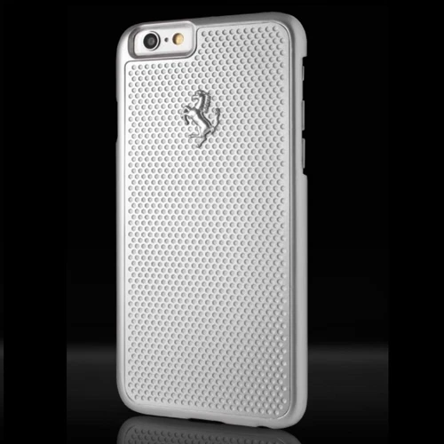 FERRARI FEPEHCP6SI HARD CASE FACEPLATE per APPLE IPHONE 6 6s 4,7" silver - Immagine 1 di 1