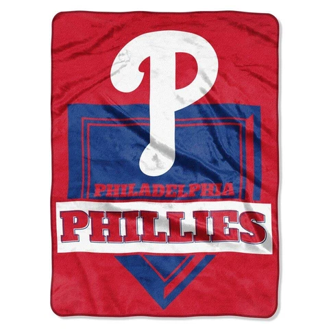 Philadelphia Phillies 60x80 Raschel Throw Blanket Home Plate Design [NEW] Fleece Cover