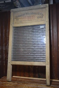 DE COLECCIÓN 1930 NATIONAL WASHBOARD CO 862 MEMPHIS CHICAGO MARCO DE MADERA ARTE DE GRANJA - Imagen 1 de 12