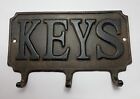 Cast Iron “KEYS” Three Hook Key Holder Wall Mountable Heavy Duty Vintage?