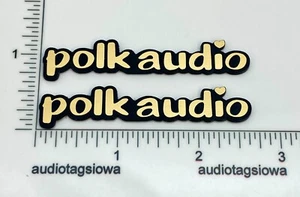 Polk Audio Custom Made Incised Speaker Badge Logo Emblems Pair - Picture 1 of 5