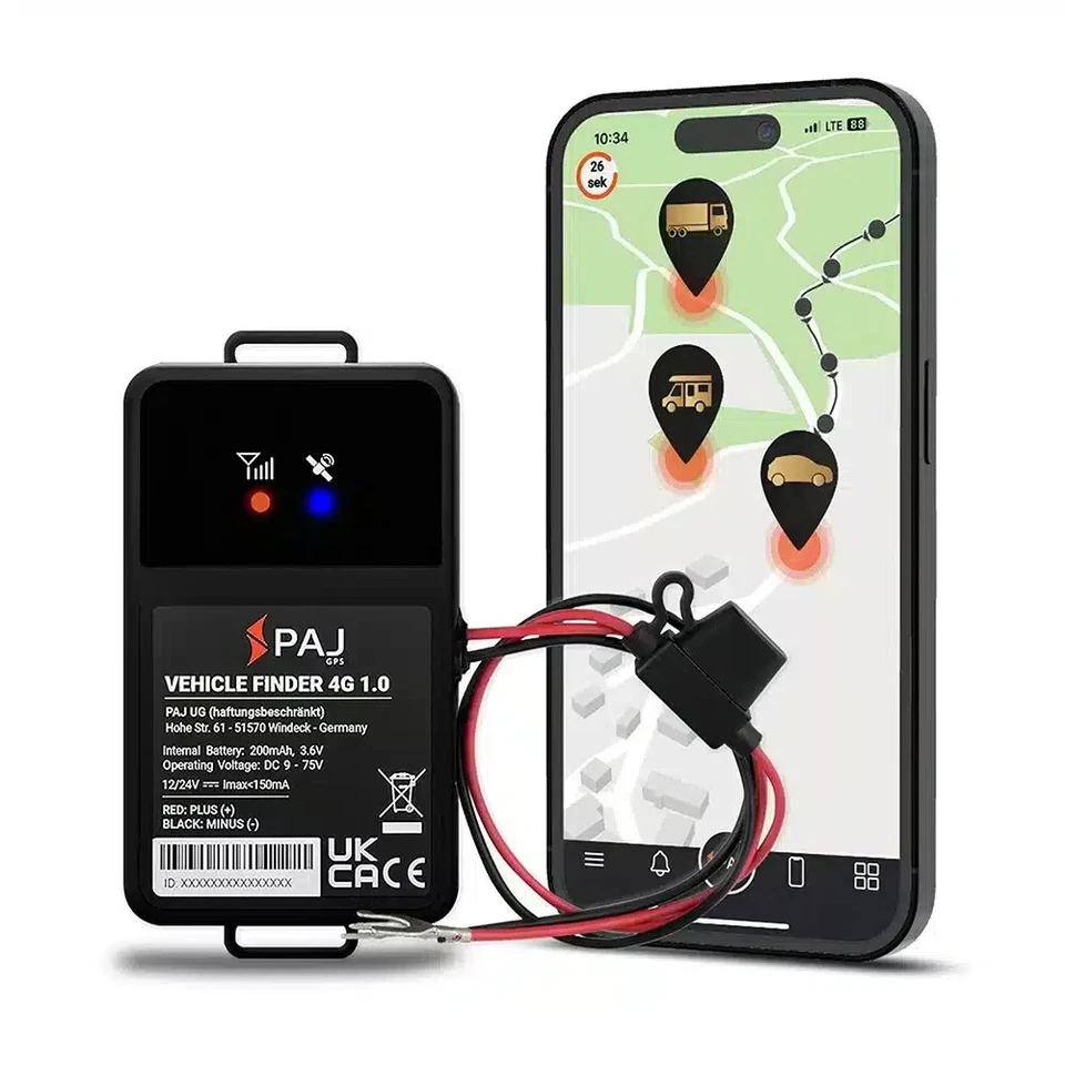 PAJ GPS Tracker Vehicle Finder 4G 1.0 - Direktanschluss an 9-75V Fahrzeugbatteri - Bild 1 von 4