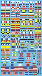 1/350 Decal US NAVY Flags and Pennants-Small sizes (also suits 1:700) NW35041 - Picture 1 of 2