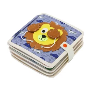 Busy Book Montessori Activity Felt Quiet Education Book Travel Toys Lion - Picture 1 of 2