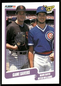 1990 Fleer #631b Mark Davis / Mitch Williams - Picture 1 of 2
