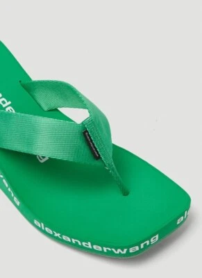 Sandalias chanclas Alexander Wang para mujer EE. UU. 8,5/UE 39 AW de cuña verdes 30321S019 Foto 1 de 4