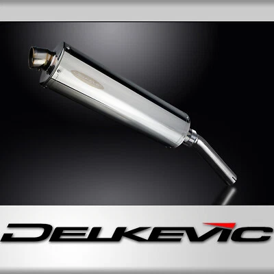 Suzuki DR650S DR650R 1990-1995 Slip On 18" Oval Stainless Exhaust Muffler Kit - Image 1 of 4