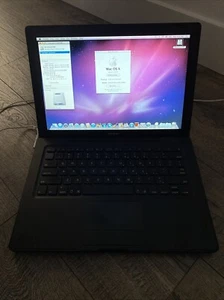 2006 Black Apple MacBook Working with no battery, MacOS 10.6.8 - Picture 1 of 12