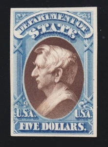 US O69TC4f $5 State Dept Official Atlanta Trial Color Proof Cert VF-XF SCV$1000 - Picture 1 of 3