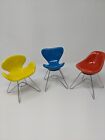 Eames-style Midcentury Modern 1:6 scale chairs for Barbie, etc.