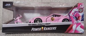 POWER RANGERS - TOYOTA FT-1 CONCEPT WITH PINK RANGER TOY #84544 BY JADA - Picture 1 of 6