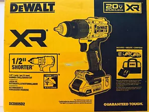 DeWALT DCD805D2 20V MAX XR 1/2" Kit de taladro/destornillador percutor inalámbrico sin escobillas - Imagen 1 de 3